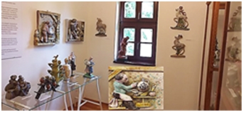 Súčasné expozícia Z histórie keramiky v Modre v Múzeu slovenskej keramickej plastiky 